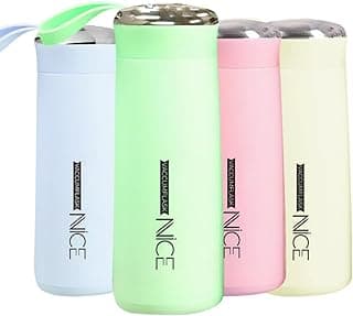 ahc enterprise Water Bottle with Silicone Protective Cover, Sports Bottle with Lid and Leak-Proof, for School, Cycling, Outdoor, Sports, Fitness, Green