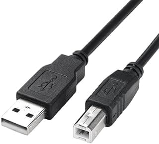 كابل طابعة z1016 USB 2.0 ذكر الى للماسح الضوئي والطابعة اتش بي وكانون وديل وابسون وليكسمارك وزيروكس وسامسونج وغيرها 1.5 متر من زونيك - اسود