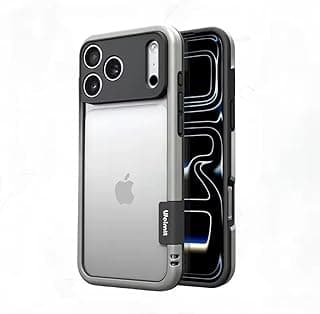 جراب Fekra CoolFlex Armor لـ iPhone 17 Pro، إطار جيد التهوية وحماية للعدسة | من Wolmtt (رمادي داكن، iPhone 17 Pro)