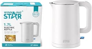 Winning Star Electric Kettle ST-6044,Fast Boil Stainless Steel Kettle, 1500W with Dry Protection 1.7L - ST-6044