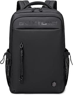 Arctic Hunter Laptop Backpack for Men - 21L, Fits 15.6-inch Laptop & 10.9-inch Tablet, Polyester Leather Business Backpack with Water-Resistant Zipper Pocket
