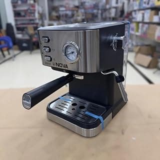 Nova Espresso and Cappuccino Machine, 25 Bar, NCM-147, Black and Silver