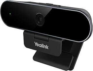 كاميرا ويب UVC20 بدقة 1080P Full HD مع ميكروفون، أسود