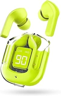 Wireless Earbuds Bluetooth 5.3, Noise Isolation, Touch Control, 300mAh Battery, 20H Battery Life, Compatible with iPhone and Android (Phosphory)