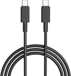 كابل شحن سريع USB Type-C إلى USB Type-C، قدرة 60W PD، طول 3 متر، كابل PVC، سرعة نقل بيانات 480Mbps، متين ومقاوم للتشابك، نحاس عالي الجودة (أسود)