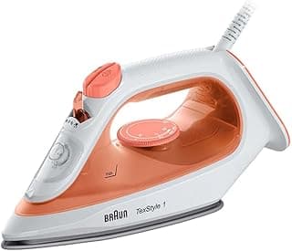 Household Braun TexStyle 1 Steam Iron SI 1009, 1900 Watts, 50% Energy Saving, Orange
