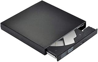 مشغل أقراص DVD خارجي، مشغل USB 2.0 عالمي للابتوب والكمبيوتر، قارئ وحارق أقراص CD-ROM و CD-RW محمول