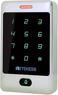 Retekess T-AC01 جهاز تحكم في الدخول، لوحة مفاتيح تحكم، تاتش مستقل لـ RFID، تحكم في دخول الباب 125KHz مع إضاءة خلفية
