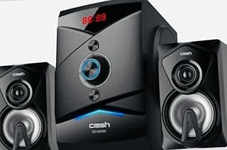 نظام مكبرات صوت 2.1 قناة، أسود، مع شاشة LED رقمية CRASH ED-20000