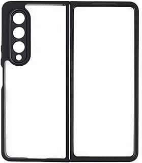 Compatible with Samsung Galaxy Z Fold 4 Case Shockproof Hard PC Soft TPU Frame Anti-Scratch Protective Cover Compatible with Samsung Galaxy Z Fold 4 (Clear)