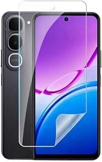 Plastic Matte Screen Protector Compatible with Vivo y21d - Anti-Fingerprint - Anti-Shock - Covers Till Black Frame - Not Glass