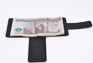 Dr.Key Genuine Leather Money Clip Wallet, Black, Minimalist Cash Organiser, Handcrafted, 6x7.5cm Compact Design