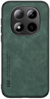 Phone case compatible with Redmi note 15 pro 5G Skin Feel Magnetic premium pu Leather and slim soft protective Back Phone For Redmi note 15 pro 5G (Green)