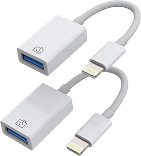 iPhone OTG Adapter(2Pack)lightning male to USB Female Converter Data Sync dongle for 14 13 12 11 pro max 7 8 plus ipad Camera Card Reader USB Flash Drive Mouse Keyboard Hub MIDI Piano Connector U Disk