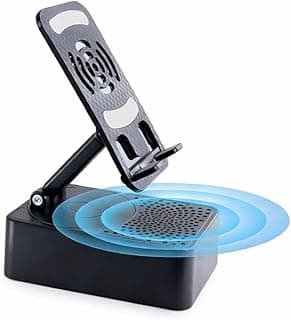 Bluetooth Speaker with Phone Stand Portable Wireless 2-in-1 Mobile Holder for Desk Home Kitchen Travel Hands-Free Video Music