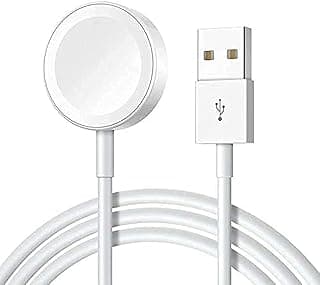 HRX Portable Magnetic Wireless Charging Dock USB Watch Charger Cable for Apple iWatch (Series 5/4/3/2) - White