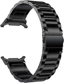 استراب لساعة سامسونج Galaxy Watch 7 Ultra 47mm، استراب بديل معدن تيتانيوم للرجال والنساء متوافق مع سامسونج Galaxy Watch Ultra، أسود