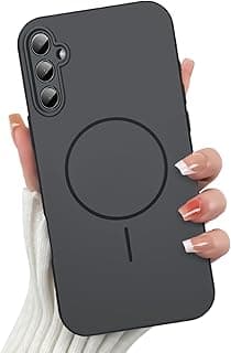 Case For Samsung Galaxy S25 FE Slim Design [Not Compatible with MagSafe] Soft Silicone Case Flexible TPU Anti-Scratch Protective Cover with Full Camera Protection - Dark Gray