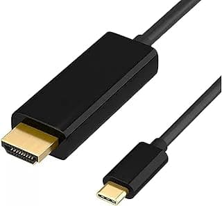 كابل محول KX 2451 من Type-C إلى HDMI، دقة 4K، طول 1.8 متر - أسود