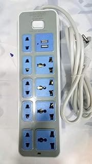 Power Strip - 9 Slots - 2 USB DC 5V /1A -2.1A - 2m