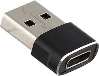 محول صغير KX 2553 من USB 2.0 ذكر إلى نوع سي 3.0 أنثى أو او تي جي من كيندكس، أسود