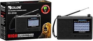 Golon High Sensitivity Rechargeable 9-Band Radio - A1-320