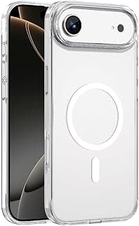 جراب Crystal Shield لهاتف iPhone 17 Air، متوافق مع MagSafe، غطاء شفاف للغاية، مقاوم للخدش، مقاوم للصدمات، قبضة مريحة مع حواف مرتفعة لحماية الكاميرا والشاشة - شفاف