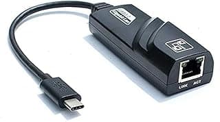 محول USB 3.0 نوع C الى جيجابت ايثرنت LAN للكمبيوتر - اسود