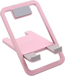 حامل تابلت عالمي SG0103، قابل للطي ومحمول للمكتب، متوافق مع ايباد، سامسونج جالاكسي تاب، كيندل، Steam Deck، Switch، ROG Ally، ايفون (وردي)