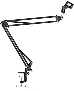 Broadcasting Studio Microphone Stand Boom Scissor Suspension Arm Mount Shock For Mount On PC Laptop Notebook