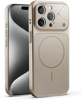 V Volt Premium Designed for iPhone 17 Pro Max Case (6.9 Inch) Compatible with Magsafe Built-in Lens Protector Fiberglass Matte Finish Anti-Fingerprint Shockproof Cover (Titanium)