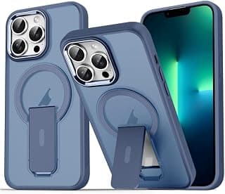 Magnetic Holster Case MagSafe Compatible For (iphone 12 Pro) Military Drop Protection Invisible Stand Shockproof Matte Finish For Mens And Womens Holsters (Blue)