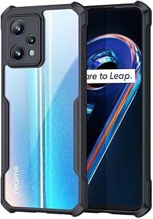 Clear Antishock Case with Soft Black Sides and Hard Back Compatible with Realme 9 Pro 5G / Realme 9 Pro (Black, 9 Pro)