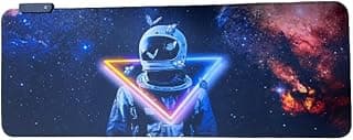 Astronaut RGB Gaming Mouse Pad, Large Size, Cosmic Space Theme