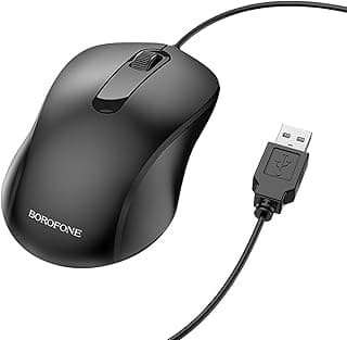ماوس بيزنس BG4 بسلك من بوروفون، أسود، USB