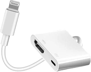 محول ابل لايتنينج إلى HDMI رقمي معتمد MFi، دقة 1080P، كابل توصيل شاشة مع منفذ شحن متوافق مع ايفون 14/13/12/11/X/8/7/ايباد