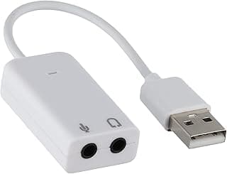 USB Sound Converter and Mic - White