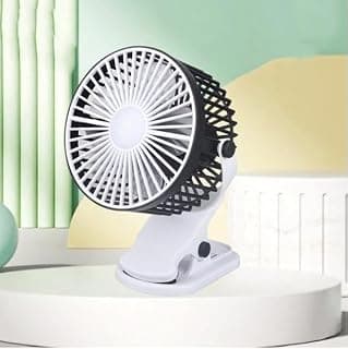 Portable Desk Fan, 2000mAh Silent Clip On Fan, Mini Desk Fan, Suitable for Office and Dormitory, Multicolor
