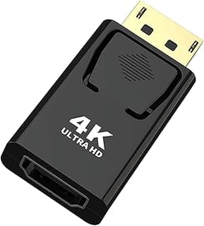 محول DP الى HDMI مطلي بالذهب بدقة 4 كيه (ذكر الى انثى) محول منفذ عرض الى HDMI انثى احادي الاتجاه للكمبيوتر المكتبي واللابتوب وجهاز العرض والشاشة وتلفزيون HD من اس زد جونكسياو