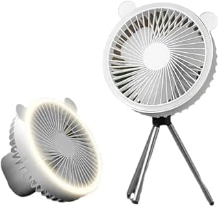 Mini Desk Fan with Tripod and LED Light | Tripod , LED Light