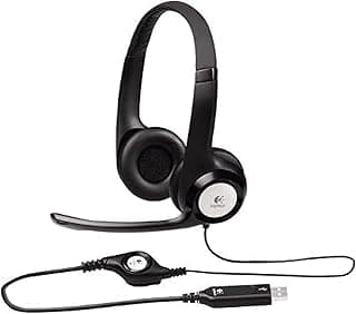 لوجيتيك سماعة راس كلير شات كومفورت/USB H390 (اسود)، سلكي