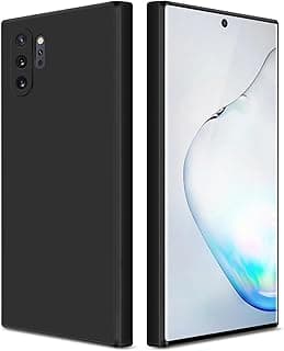 Case for Samsung Galaxy Note 10 Plus, Black Slim TPU Cover, Matte Flexible Silicone Cover (Black)