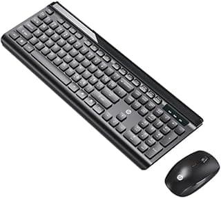 CS500 Wireless Keyboard Mouse 2.4G wireless Easy to Install Plug and Play Stylish Zafir Modern Design Turkish Q Keyboard - Black Color