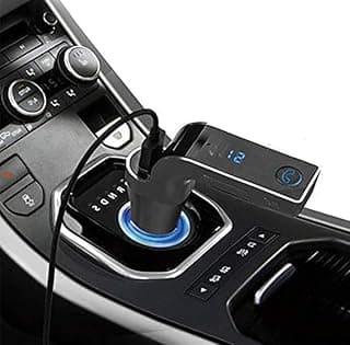 جهاز إرسال G-7 FM ومشغل MP3 للسيارات ، مع منفذ USB وشاحن ، 4 في 1 جهاز إرسال fm بلوتوث للسيارة - اسود G7 - من كابر مصر 2020