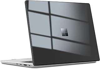 Clear Case for 13.8" Microsoft Surface Laptop 7 2024 Release (Model: 2036), PC Hard Shell Cover with Shockproof Protective Slim Snap Easily Install,Crystal Black