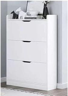 C&C Home Modern Entryway Cabinet, Large Capacity Shoe Storage Organizer with Hidden Rack, Creative Closet Shoe Cubby Decor Furniture (78 x 17 x 110 CM)