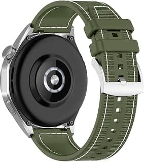 استراب بديل 22mm من النايلون والسيليكون متوافق مع هواوي Watch GT4 / GT5 / GT6 / GT5 Pro / GT3 / GT3 Pro - حزام رياضي مسامي - أخضر