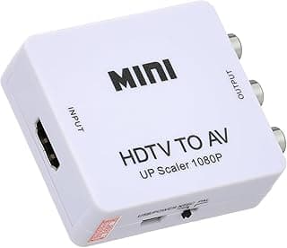 كونفرت محول فيديو ميني عالي الدقة HD HDMI إلى AV بيكسل 1080 / HDMI2AV، أبيض - الاصلى