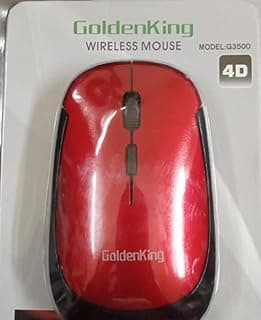 ماوس لاسلكي صغير الحجم بمنفذ USB 2.4 جيجاهرتز مع عجلة ضوئية 1600 نقطة لكل بوصة لون احمر