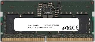 ذاكرة رام من أصلية 8 جيجابايت DDR5 ميكرون 4800 ميجاهرتز، سوديم، طراز PC5-4800B-SC0، بتكوين 1Rx16، 1.1 فولت، 262 دبوس، للاب توب والكمبيوتر من ديل واتش بي ولينوفو من تاك تريدينج، MTC4C10163S1SC48BA1 BC